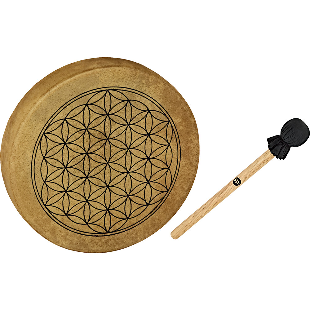 Native American-Style Hoop Drum 15" - Flower of Life