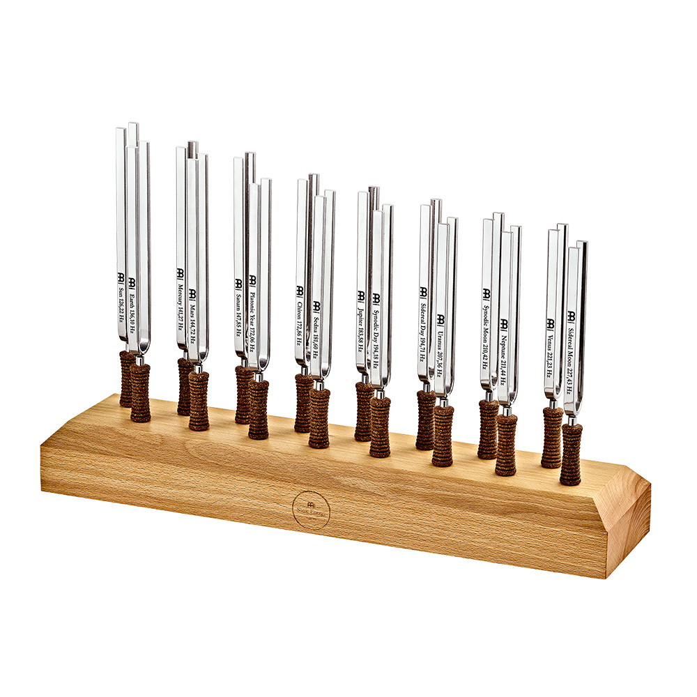 Planetary Tuned Tuning Forks Complete Set-up - Content: 16 Tuning Forks, including Stand